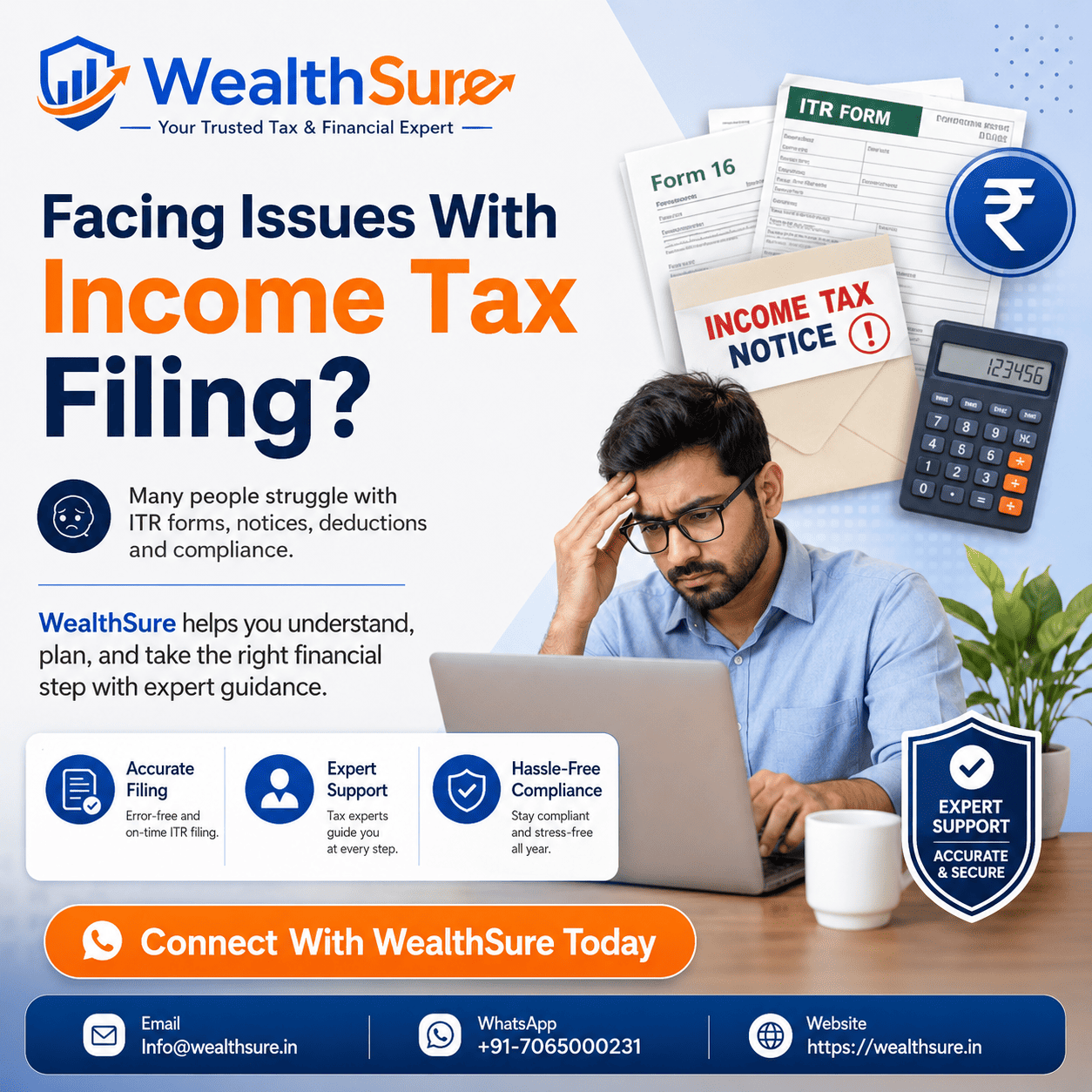 eFiling Service in India: How to Choose Safe, Accurate and Expert-Assisted Online Tax Filing by WealthSure