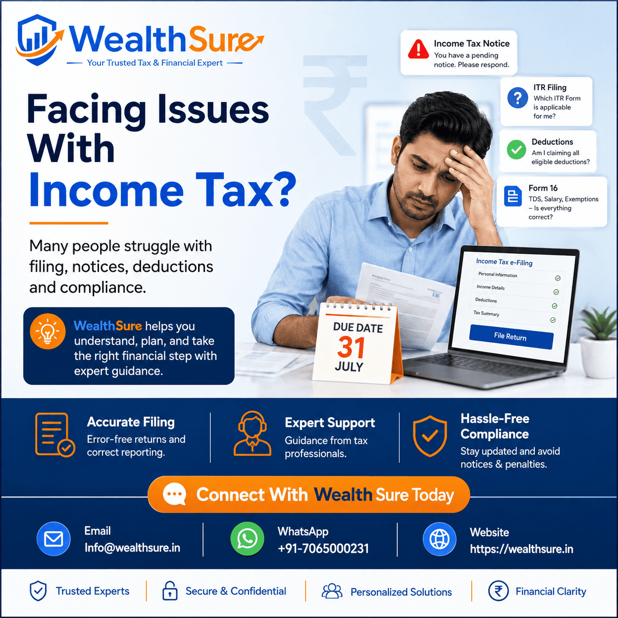 Due Date for Income Tax Return in India: Complete ITR Deadline Guide by WealthSure
