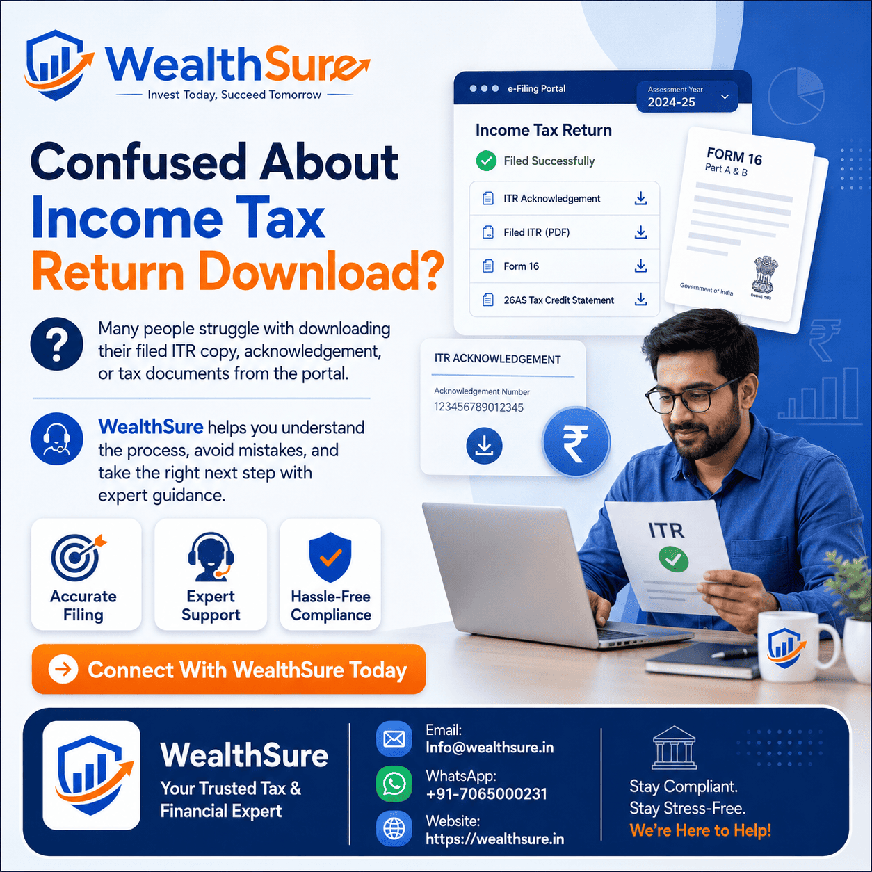 E Filing in India: A Complete Expert Guide to Online Income Tax Filing by WealthSure