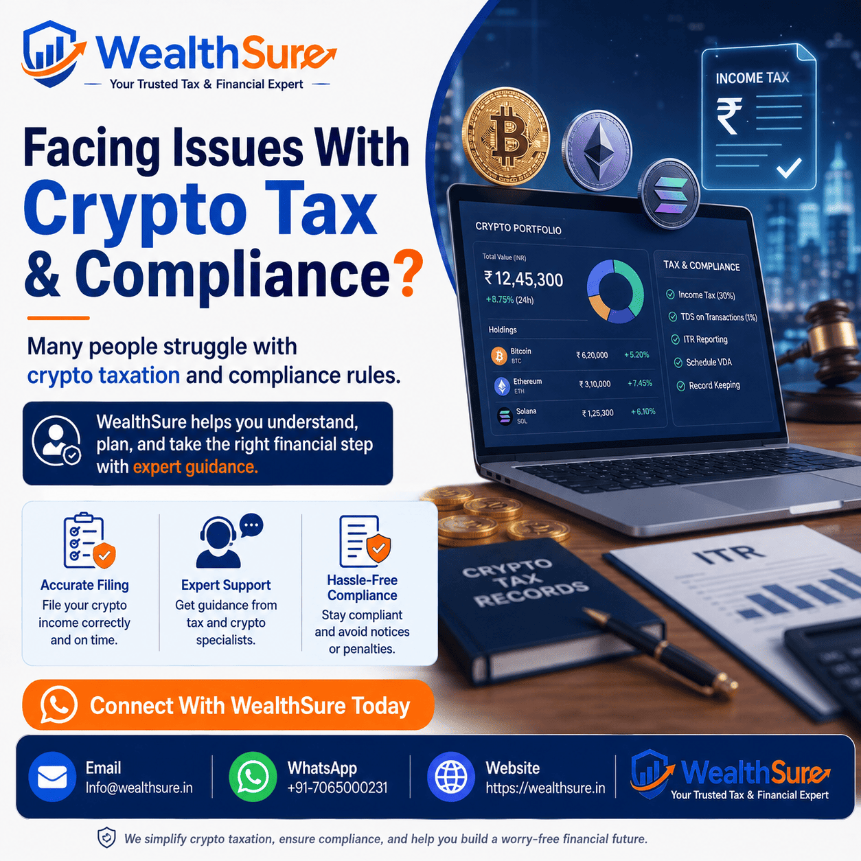 Crypto currency in India tax and compliance guide by WealthSure