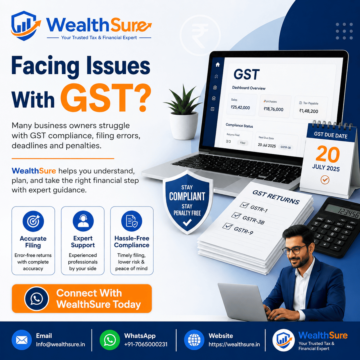 Register GST online guide for Indian businesses and professionals by WealthSure