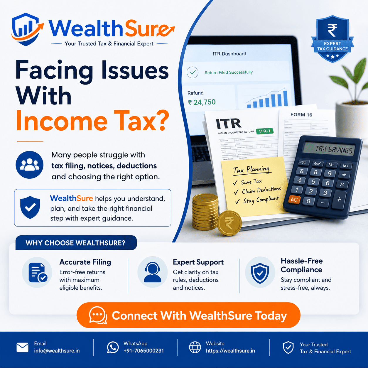 Income Tax Department online services guide for Indian taxpayers by WealthSure